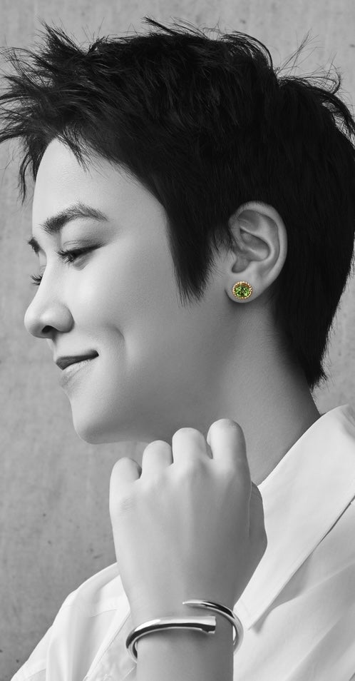 Peridot stud earrings