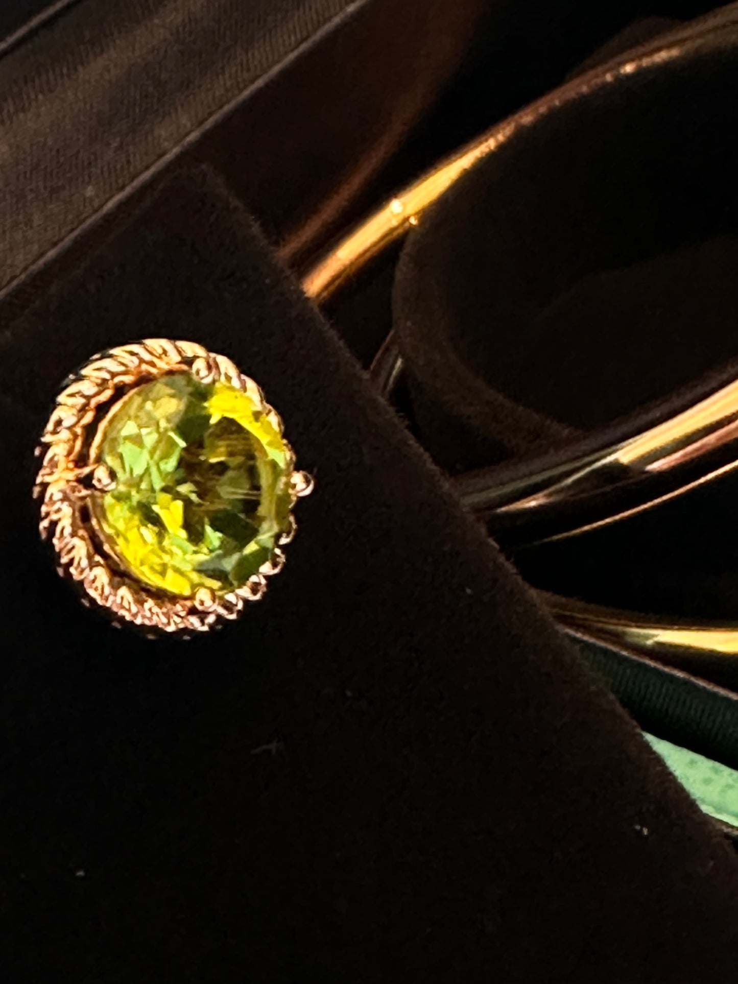 Peridot stud earrings