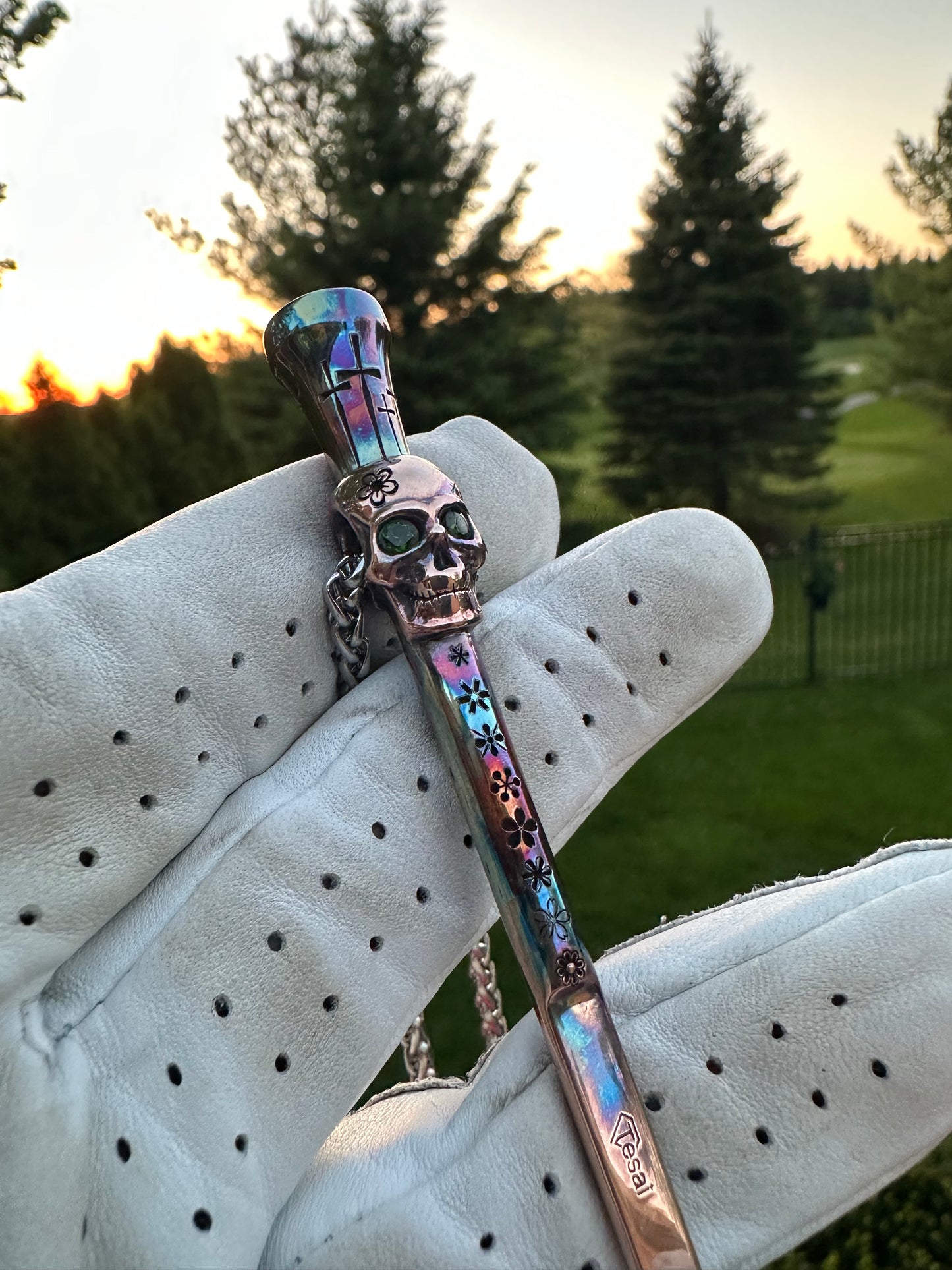 TESAI Skull Divot Tool Pendant (Copper)