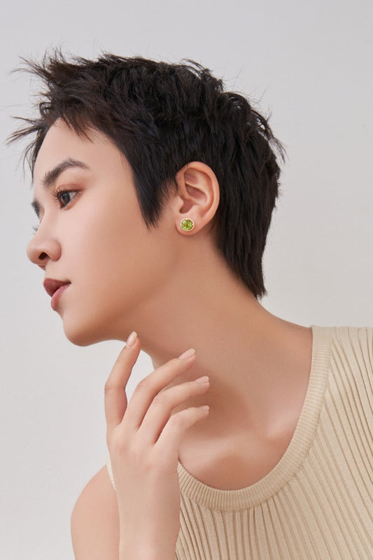 Peridot stud earrings