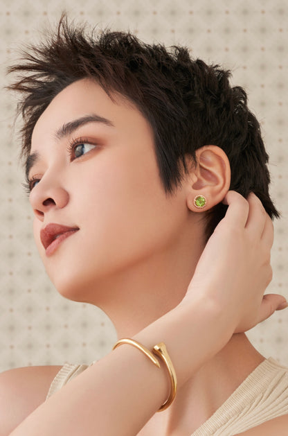 Peridot stud earrings